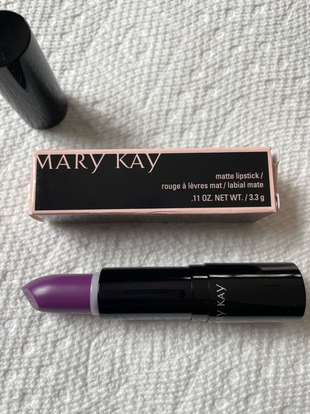 Mary Kay Matte Lipstick in Vibrant Purple, Brazie Violet.